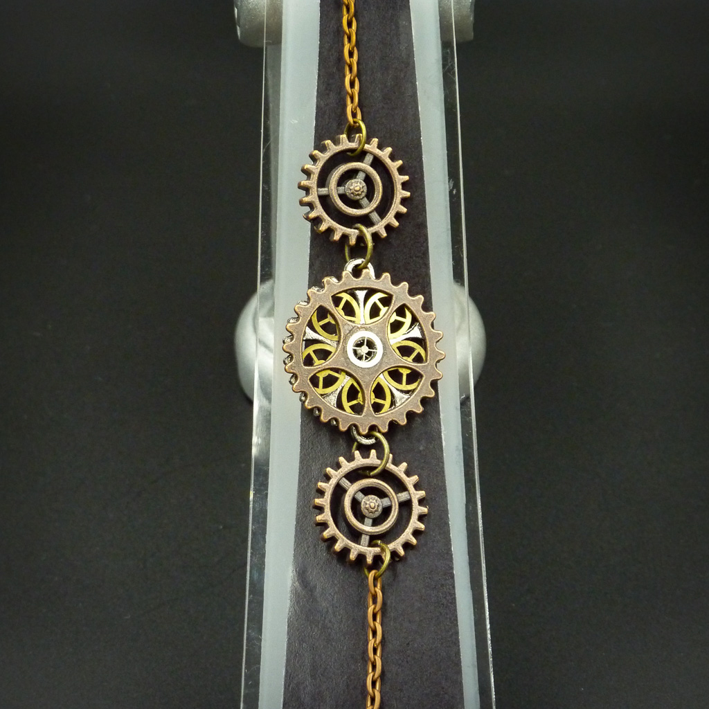 Steampunk Bracelet that is part of the Steampunk Gems collection
