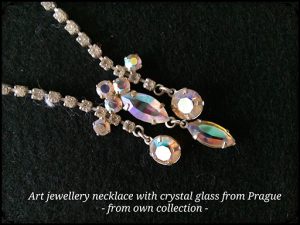 Crystal Glass Necklace from Prague